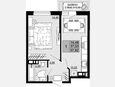 1-комнатная квартира, 37.03 м², 11/12 этаж фото 0